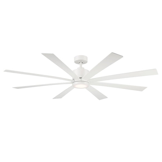 Wind River Fans Richland 65" Smart Ceiling Fan, Matte White/PC Lens - WR2120MW