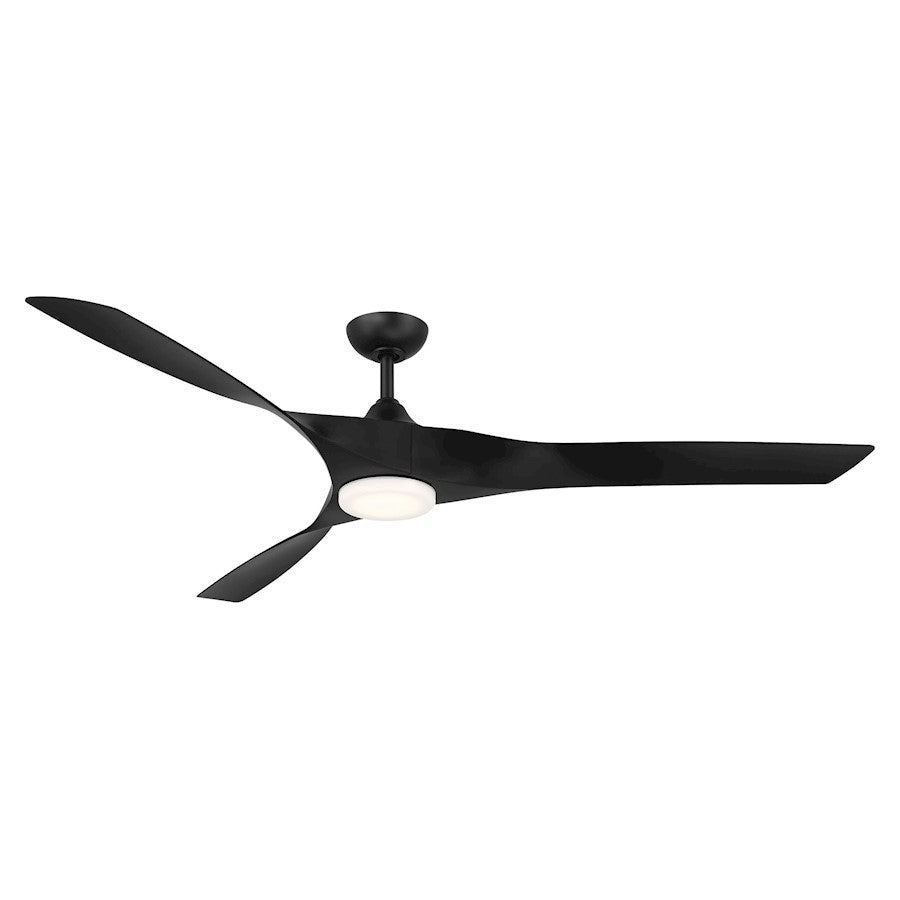 Wind River Fans Willow Xl 70" Smart Ceiling Fan, Matte Black/PC Lens - WR2121MB