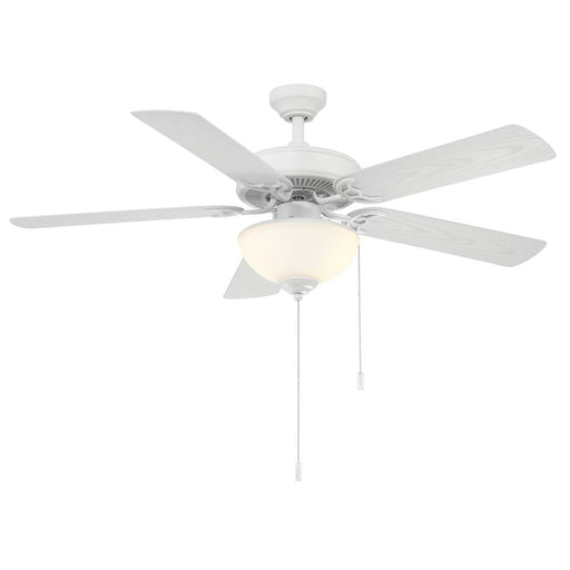 Wind River Fans Dalton 52" Ceiling Fan, Light Kit/White Glass - WR2123MW