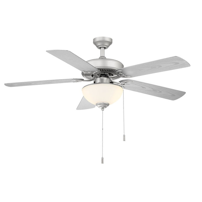 Wind River Fans Dalton 52" Ceiling Fan, Light Kit/Nickel/White Glass - WR2123PBN