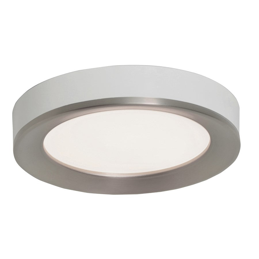 AFX Lighting Alta LED 12" Low Profile Flush, Nickel/White - AAF121400L30D1SNWH