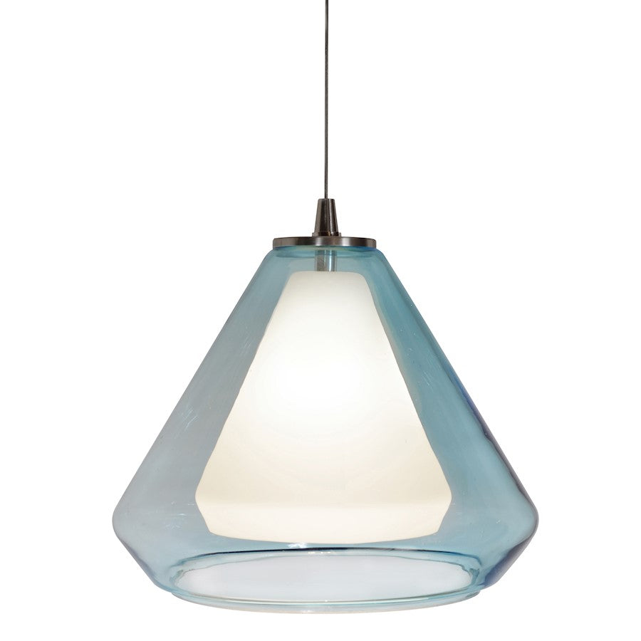 AFX Lighting Armitage LED Pendant 3000K 120V, Nickel/Aqua - AGP500L30D1SNAQ