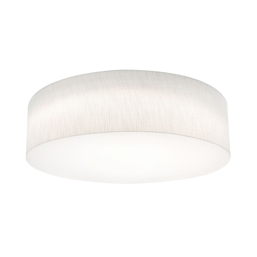 AFX Lighting Anton 1 Lt 24" LED Flush, Linen White/White - ANF2432L5AJUD-LW