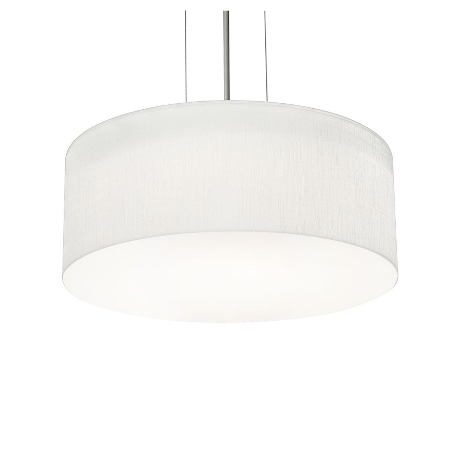 AFX Lighting Anton 2-Lt 12" Pendant, Satin Nickel/Linen White - ANP1214MBSN-LW