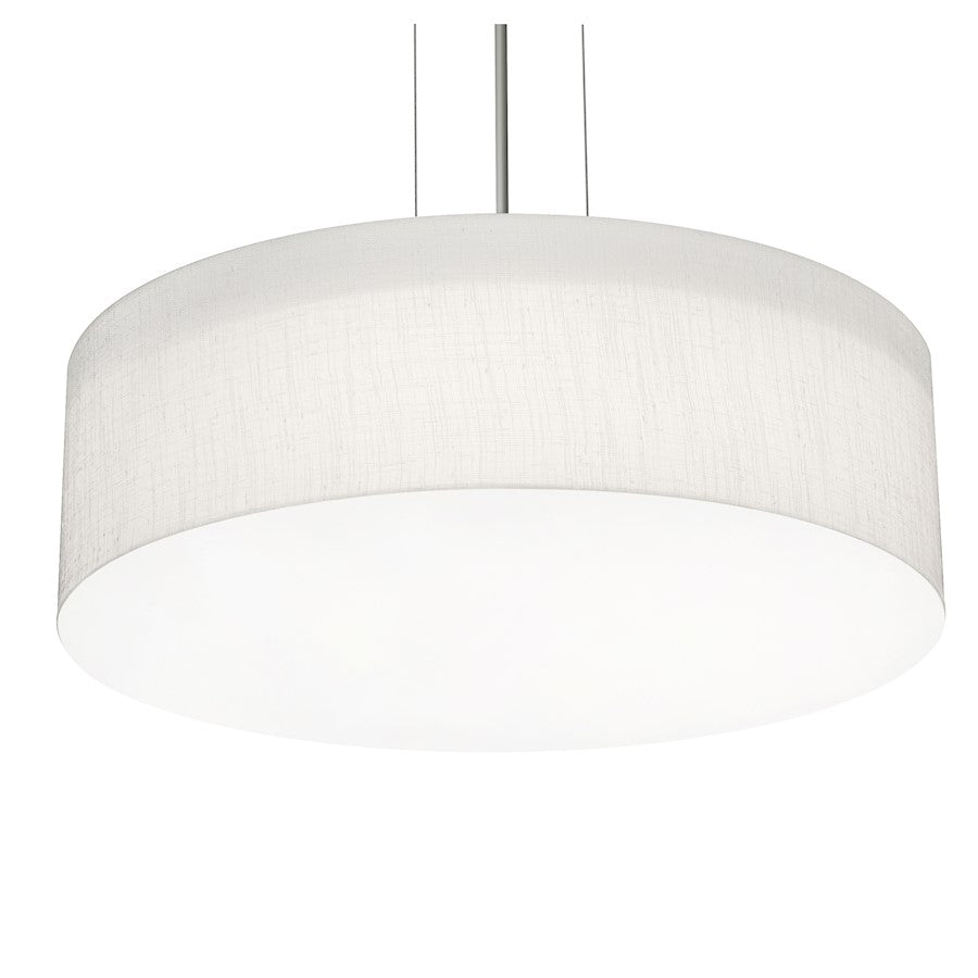 AFX Lighting Anton 3-Lt 15" Pendant, Satin Nickel/Linen White - ANP1524MBSN-LW