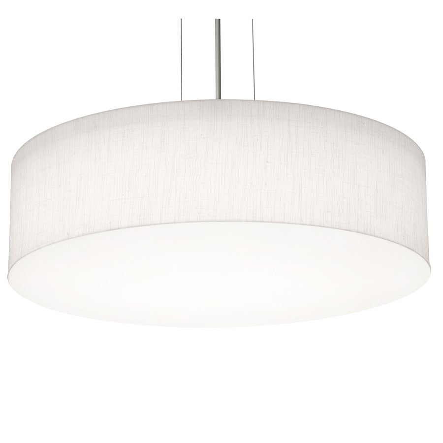 AFX Lighting Anton 3-Lt 19" Pendant, Satin Nickel/Linen White - ANP1932MBSN-LW