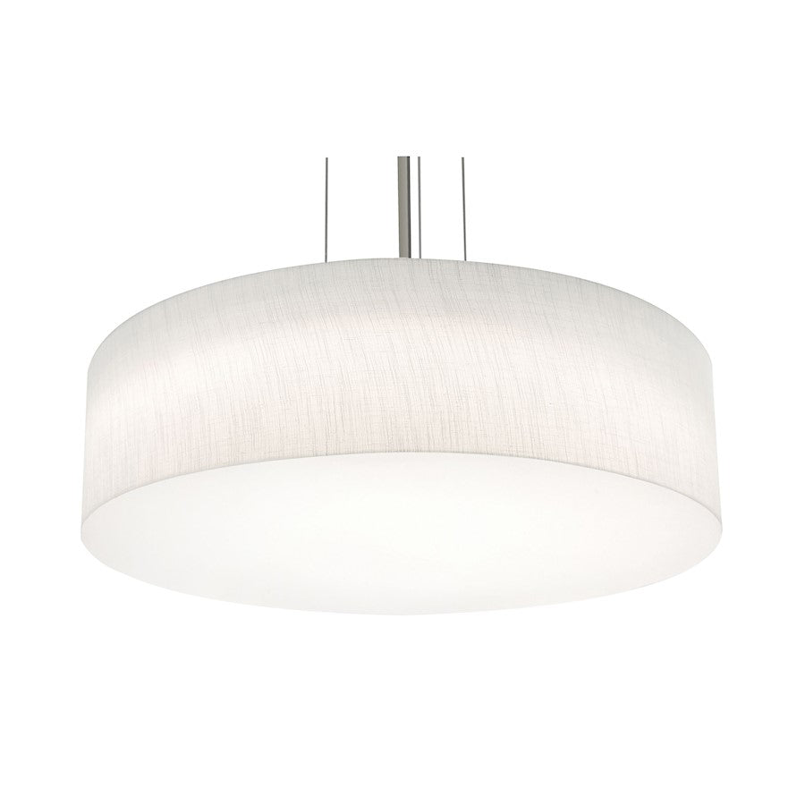 AFX Lighting Anton 1 Lt 24'' LED Pendant, Nickel/White - ANP2432L5AJUDSN-LW