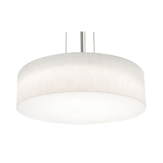 AFX Lighting Anton 3 Lt 24'' Medium Base Pendant, Nickel/White - ANP2432MBSN-LW