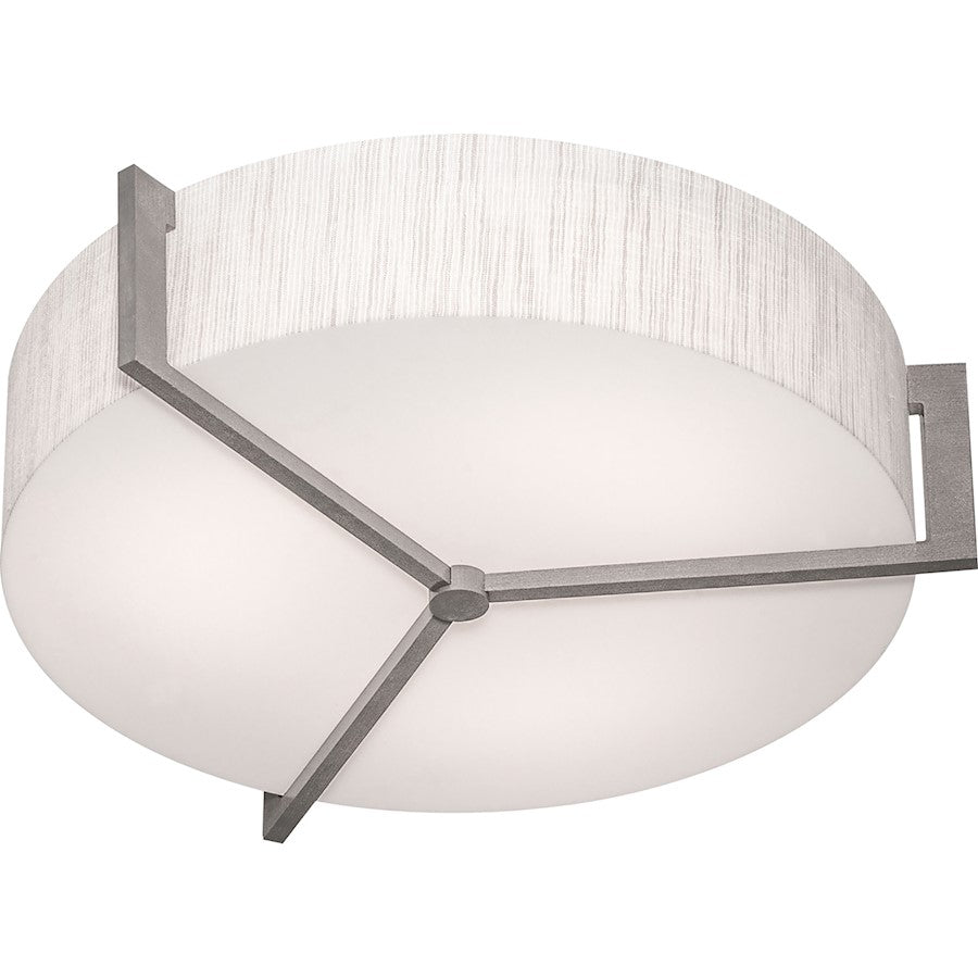 AFX Lighting Apex 1 Light Flush Mount, Weathered Grey/Jute - APF1932LAJUDWG-JT