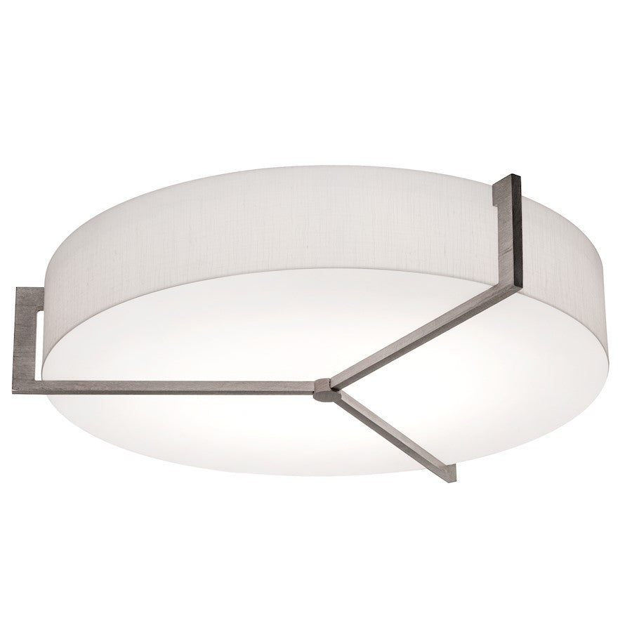 AFX Lighting Apex 3 Light 19" Flush Mount, Grey/Linen White - APF1932MBWG-LW