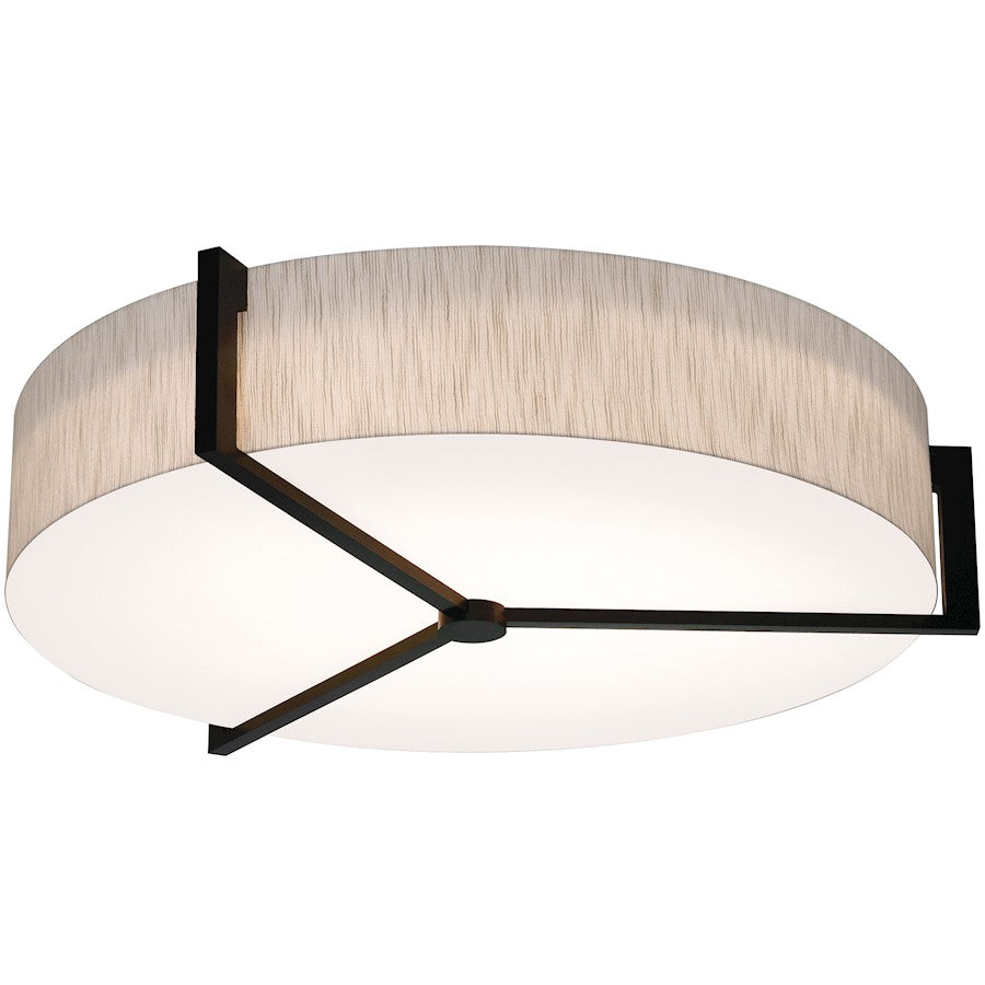 AFX Lighting Apex 4 Lt 33'' Med Base Flush, Espresso/Jute White - APF3044MBES-JT