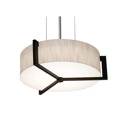 AFX Lighting Apex 2 Light 12" Pendant, Nickel/Espresso/Jute - APP1214MBES-JT