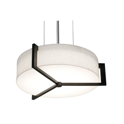 AFX Lighting Apex 2 Light 12" Pendant, Nickel/Espresso/White - APP1214MBES-LW