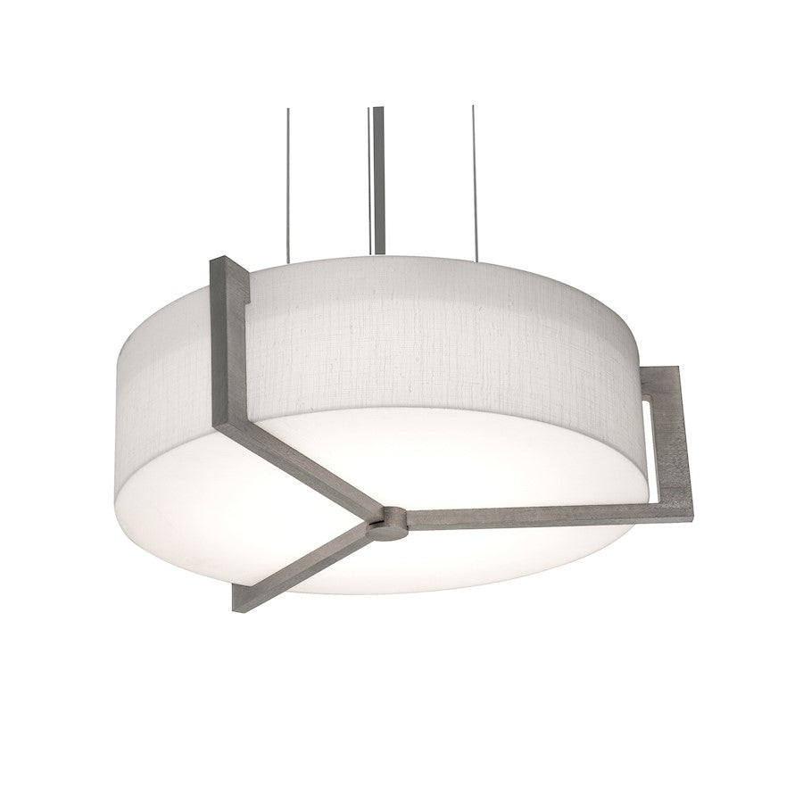 AFX Lighting Apex 2 Light 12" Pendant, Nickel/ Grey/Linen White - APP1214MBWG-LW