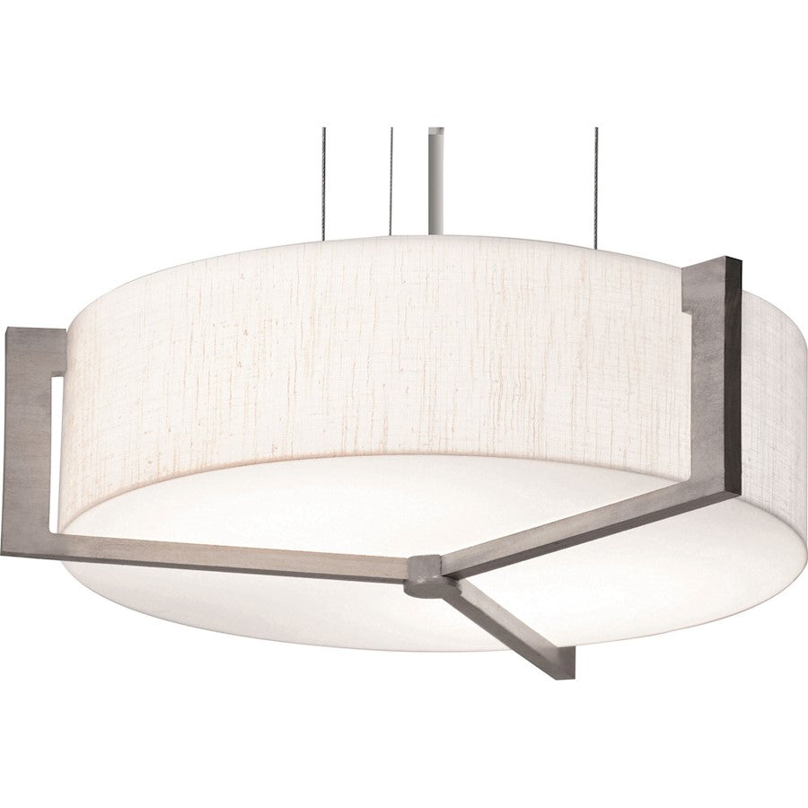 AFX Lighting Apex 17" LED Pendant, Espresso/Linen White - APP1524LAJUDES-LW