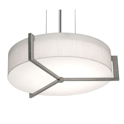 AFX Lighting Apex 3 Light 15" Pendant, Nickel/ Grey/Linen White - APP1524MBWG-LW