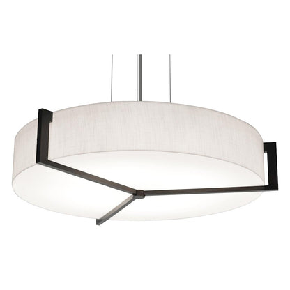 AFX Lighting Apex 1 Light Pendant, Espresso/Linen White - APP1932LAJUDES-LW