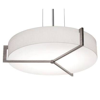 AFX Lighting Apex 3 Light 19" Pendant, Nickel/ Grey/Linen White - APP1932MBWG-LW