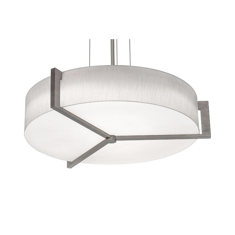 AFX Lighting Apex 1 Lt 27" LED Pendant, Nickel/Grey/White - APP2432L5AJUDWG-LW