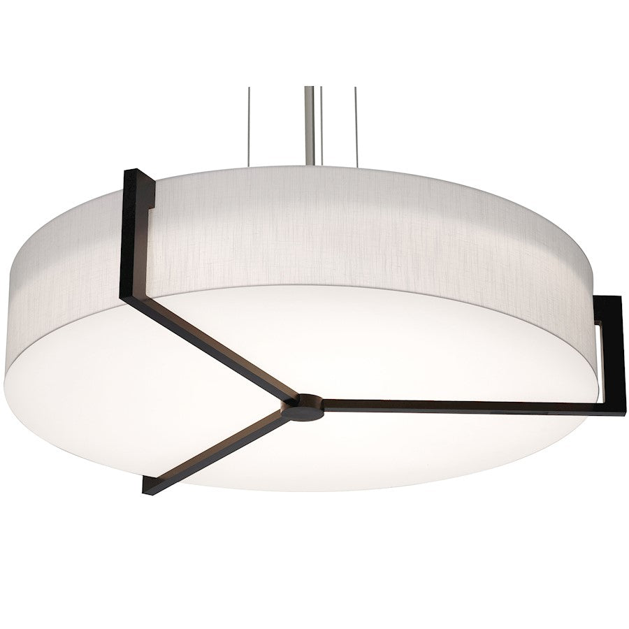 AFX Lighting Apex 4 Lt 33" Med Base Pendant, NK/Espresso/White - APP3044MBES-LW