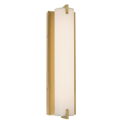 AFX Lighting Axel 1 Light 16" Wall Sconce, Satin Brass/White - AXLS0416LAJUDSB