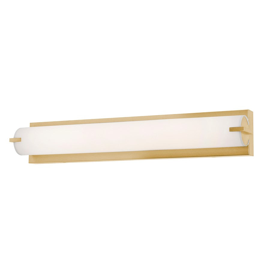 AFX Lighting Axel 1 Light 24" LED Wall Sconce, Brass/White - AXLV2404LAJUDSB