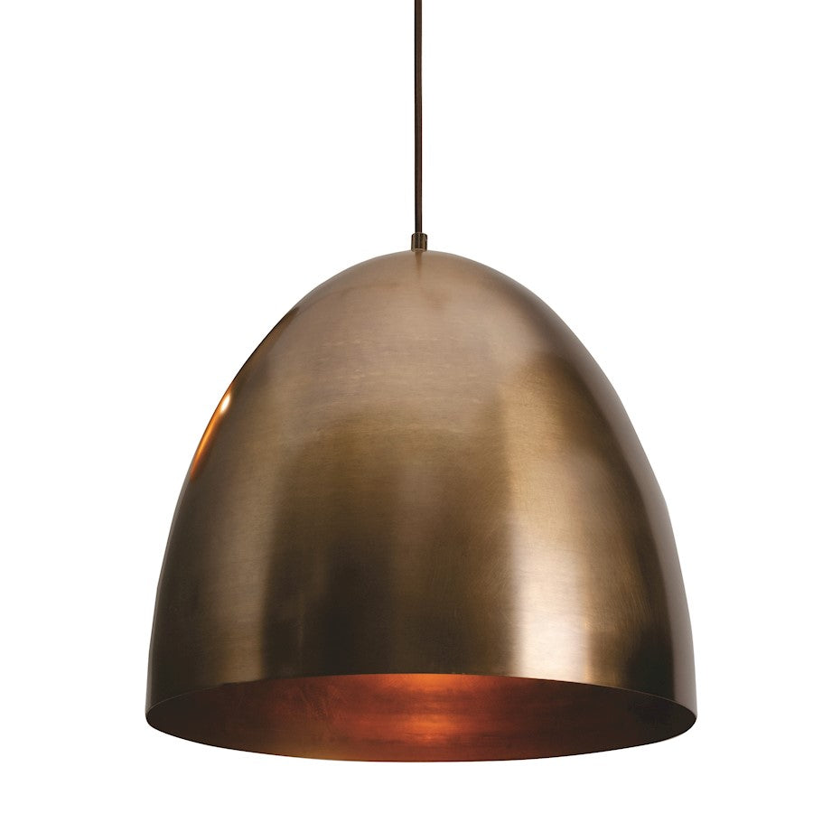 AFX Lighting Brooklyn 15.75" Pendant, Antique Brass - BKNP16QB