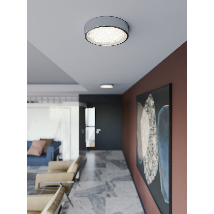 AFX Lighting Belle LED Flush Mount, Black/Clear