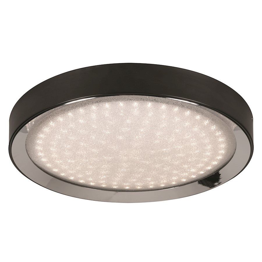 AFX Lighting Belle LED 19" Flush Mount, Black/Clear - BLLF19LAJD1BKPC