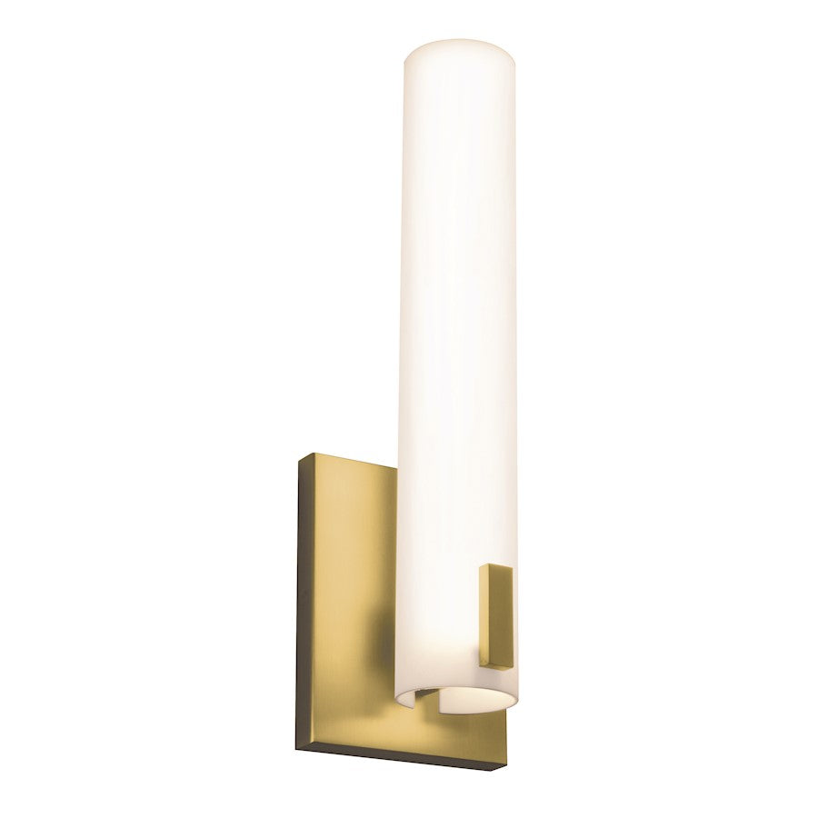 AFX Lighting Bowen 1 Light Sconce, LED 1200LM/120V, Brass/WH - BWNS051412L30D1SB