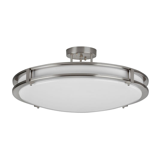 AFX Lighting Carlisle 1 Lt 12" LED Semi-Flush, Nickel/White - CAC121200L5AJD1