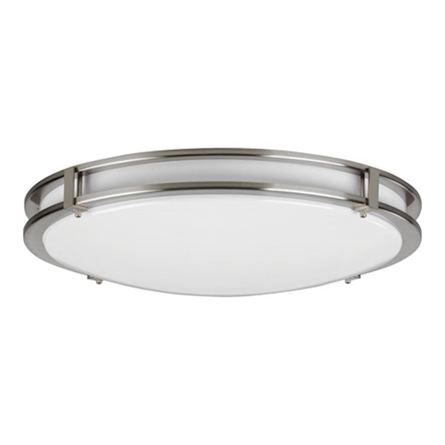 AFX Lighting Carlisle LED 24" Flush Mount, Satin Nickel - CAF243100LAJD1