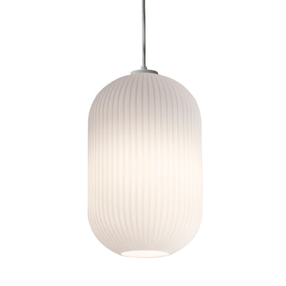 AFX Lighting Callie 1 Light 5" Pendant, White/Frosted Ribbed White - CALP05WH