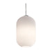 AFX Lighting Callie 1 Light 15" Pendant, White/Frosted Ribbed - CALP09WH