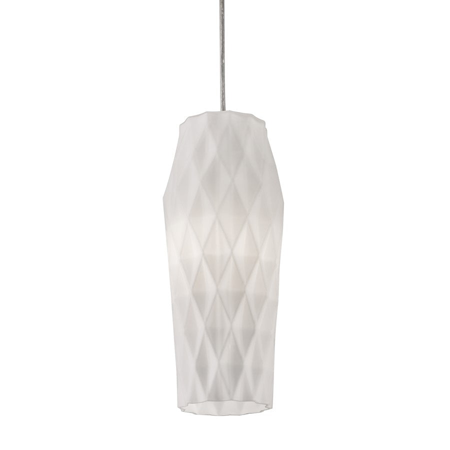 AFX Lighting Candice 1 Light Pendant, White/Opal White - CNDP05MBWH