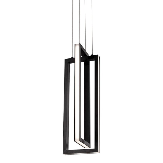 AFX Lighting Cole 2 Light Pendant, LED 24W/1700LM/120V, BK/WH - COLP06L30D1BK