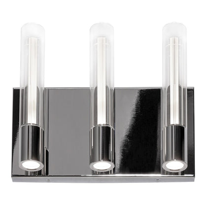 3 Light Bathroom Vanity Light, Polished Chrome