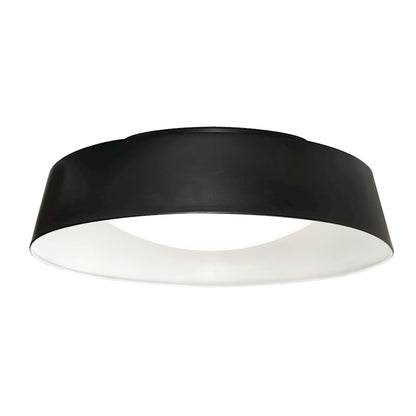 AFX Lighting Duncan 20" LED Flush Mount, Black/White - DUNF20LAJUDBKWH