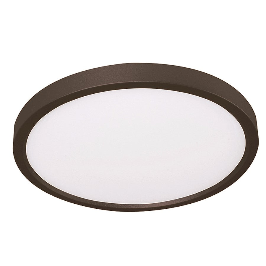 AFX Lighting Edge Round 1 Light 6" LED Flush Mount, Black/White - EGRF06LAJD3BK