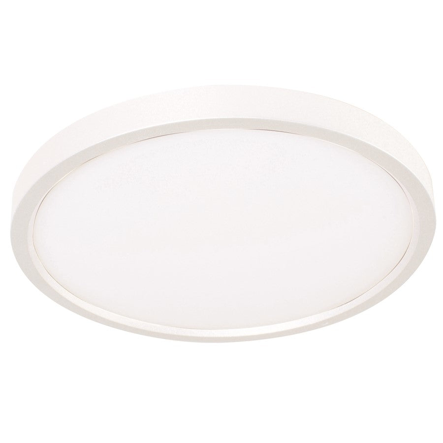 AFX Lighting Edge Round 1 Light 8" LED Flush Mount, White - EGRF08LAJD3WH