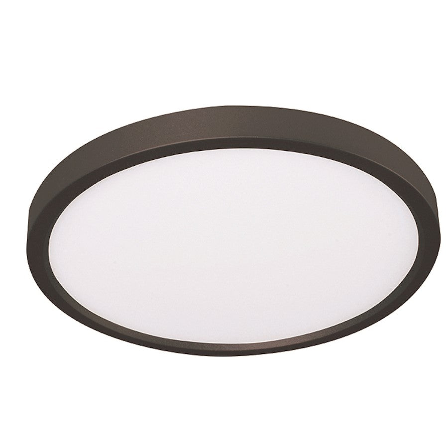 AFX Lighting Edge Round LED 12" Disc Light, Black/White - EGRF1216L30D1BK