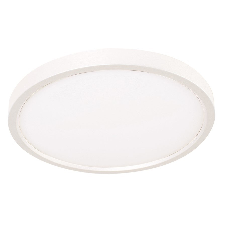 AFX Lighting Edge Round 1 Light 12" LED Flush Mount, White - EGRF12LAJD3WH