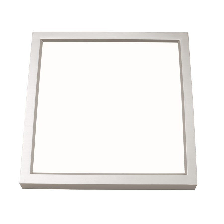 AFX Lighting Edge 9" Square Ceiling Light Fixture, Nickel - EGSF0913L30D1SN