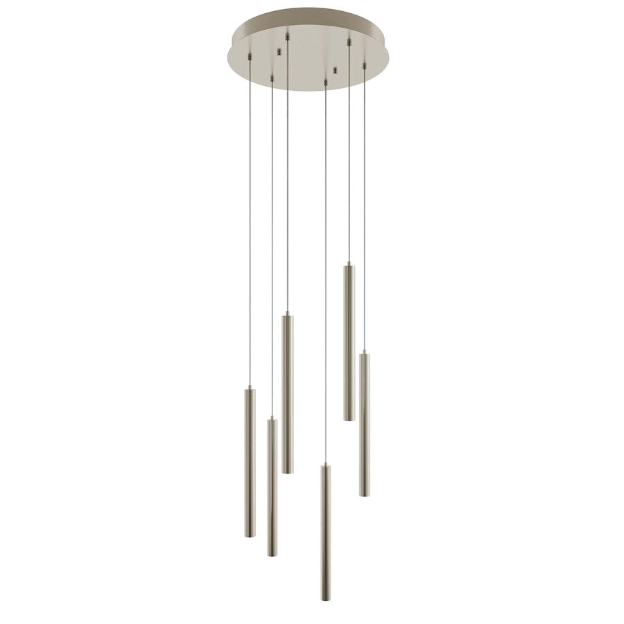 AFX Lighting Eli 6 Pendant, 54W/120-277V, Satin Nickel - ELIP01L30UDSNRND6