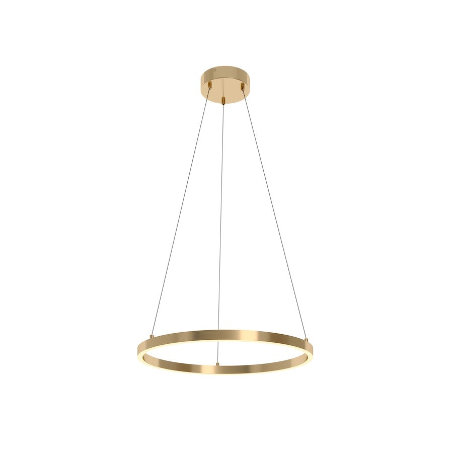 AFX Lighting Glo 2 Light 24" LED Pendant, Satin Brass/3000K - GLOP24L30D1SB