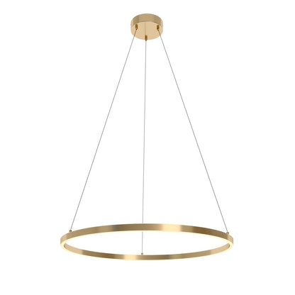 AFX Lighting Glo 2 Light 36" LED Pendant, Satin Brass 3000K - GLOP36L30D1SB