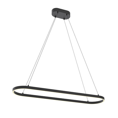 AFX Lighting Glo 1 Light 48" Pendant, Black - GLOP4812L30D1BK