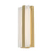 AFX Lighting Gallery 1 Light Wall Sconce, Brass/Frosted - GLYS140512L30D1SB