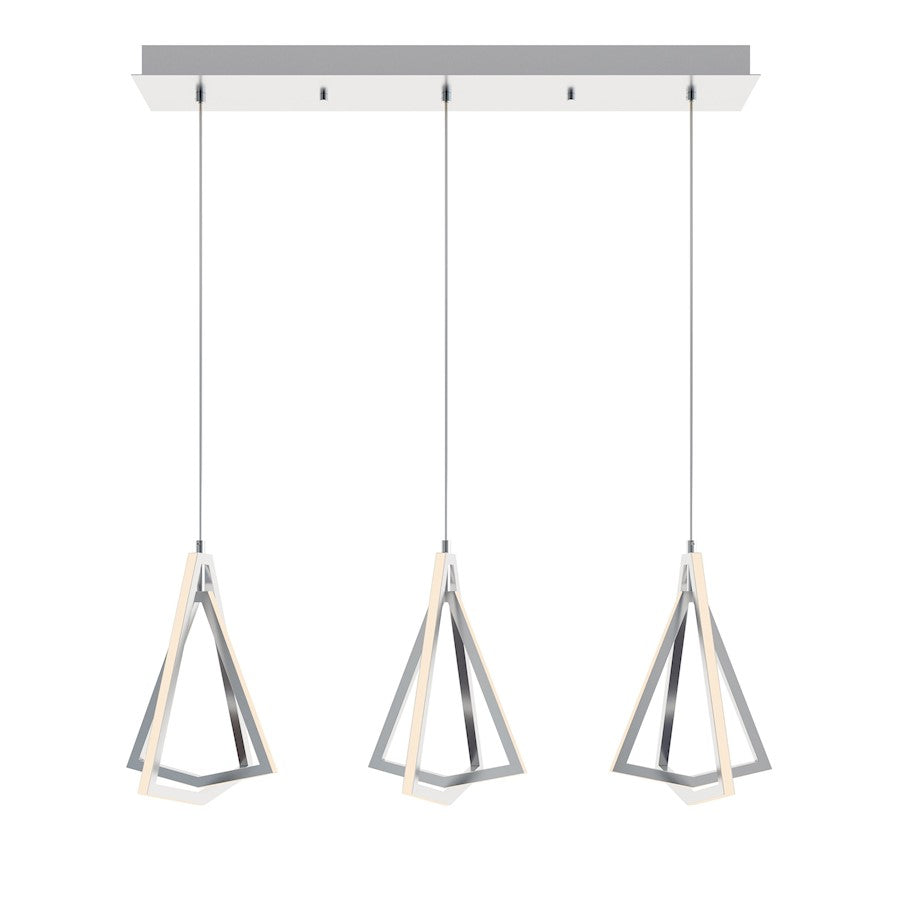 AFX Lighting Gianna 3 Lt Linear Pendant, 3000K/120V, NK/FR - GNAP15L30D1SNLNR3