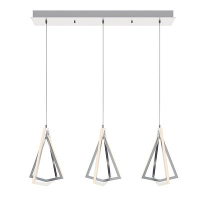 AFX Lighting Gianna 3 Lt Linear Pendant, 3000K/120V, NK/FR - GNAP15L30D1SNLNR3